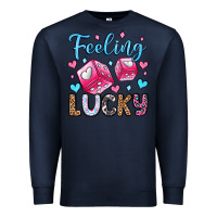 Navy feeling lucky valentine's day olivia Premium Sweatshirt - OliviaCreatesArt