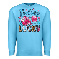 Ocean Blue feeling lucky valentine's day olivia Premium Sweatshirt - OliviaCreatesArt