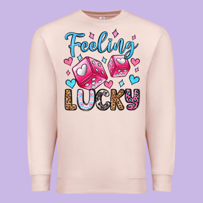 Feeling Lucky Valentine's Day Olivia Premium Sweatshirt Designed By Oliviacreatesart