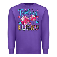 Purple feeling lucky valentine's day olivia Premium Sweatshirt - OliviaCreatesArt