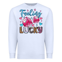 White feeling lucky valentine's day olivia Premium Sweatshirt - OliviaCreatesArt
