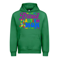 Emerald Proud Autism Mom Urban Hoodie - CowhideDigitalArt