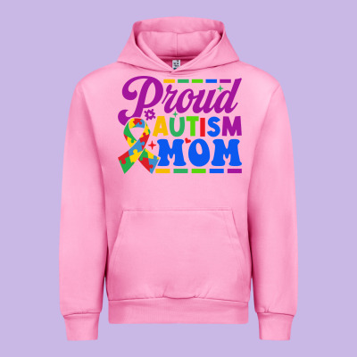 Proud Autism Mom Urban Hoodie Designed By Cowhidedigitalart