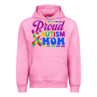 Fuchsia Pink Proud Autism Mom Urban Hoodie - CowhideDigitalArt