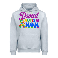 Heather Grey Proud Autism Mom Urban Hoodie - CowhideDigitalArt