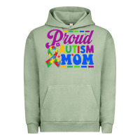 Pigment Oil Green Proud Autism Mom Urban Hoodie - CowhideDigitalArt