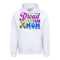 White Proud Autism Mom Urban Hoodie - CowhideDigitalArt