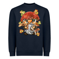 Navy mushroom gnome Heavyweight Sweatshirt - BarkalooDesign