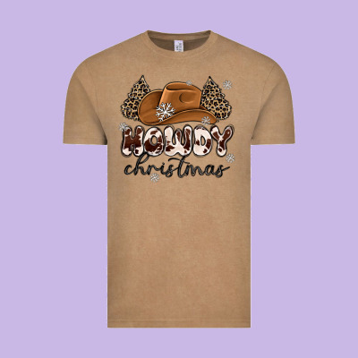 Howdy Christmas Vintage Tee Designed By Maliassmallbusiness