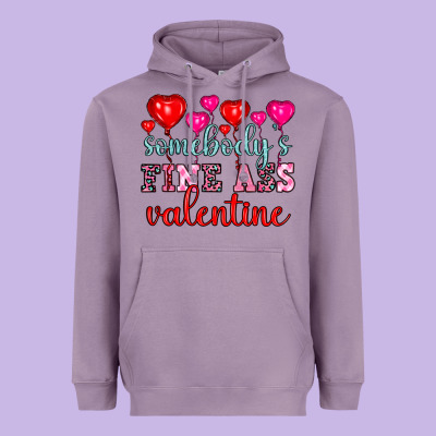 Somebody's Fine Ass Valentine Heavyweight Hoodie Designed By Oliviacreatesart