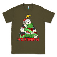 Army Green meowy christmas cat tree Classic Tee - MaliasSmallBusiness