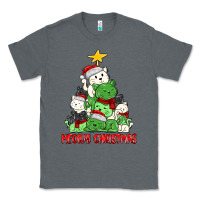 Charcoal Heather meowy christmas cat tree Classic Tee - MaliasSmallBusiness