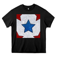Black Glitter 4th Of July Seamless Pattern Heavy Core Tee - BundleAndBundleShop