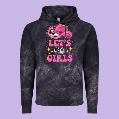 Lets Go Girls Vintage Hoodie Designed By Nancycooperartshop