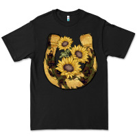 Black horseshoe sunflower camouflage Premium Tee - AdoDesignShop