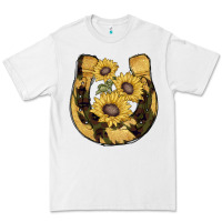 White horseshoe sunflower camouflage Premium Tee - AdoDesignShop