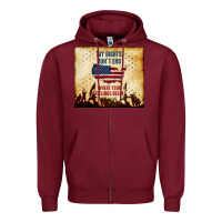 Burgundy my rights don't end Zipper Hoodie - TumblerDesignByShophia