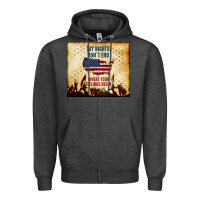 Charcoal Heather my rights don't end Zipper Hoodie - TumblerDesignByShophia