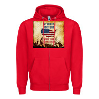 Red my rights don't end Zipper Hoodie - TumblerDesignByShophia