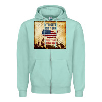 Seafoam my rights don't end Zipper Hoodie - TumblerDesignByShophia