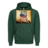 Sports Green my rights don't end Zipper Hoodie - TumblerDesignByShophia