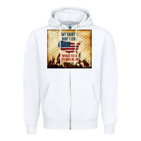 White my rights don't end Zipper Hoodie - TumblerDesignByShophia