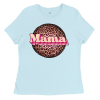 Baby Blue mama leopard Ladies Tee - JahusDesignShop
