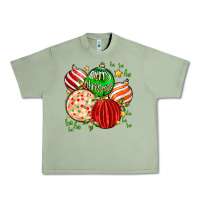 Oil Green merry christmas tree ball Urban Heavy Tee - MaliasSmallBusiness