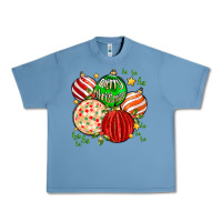 Pebble Blue merry christmas tree ball Urban Heavy Tee - MaliasSmallBusiness