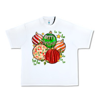 White merry christmas tree ball Urban Heavy Tee - MaliasSmallBusiness