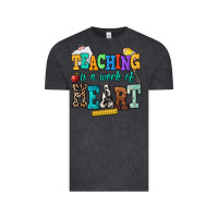 Vintage Black teaching is a work of heart Vintage Tee - NancyCooperArtShop