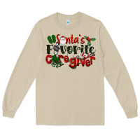 Mushroom Santa's Favorite Caregiver Christmas Long Sleeve Tee - LillyAllenDesigns