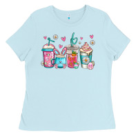 Baby Blue easter coffee Ladies Tee - Jasminsmagicworld