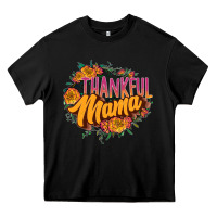 Black thankful mama Heavy Core Tee - JahusDesignShop