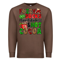 Chestnut fuzzy socks flannel blankets and hot cocoa Premium Sweatshirt - OliviaCreatesArt