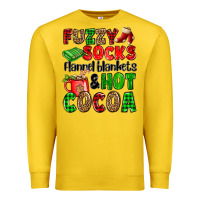 Lemon fuzzy socks flannel blankets and hot cocoa Premium Sweatshirt - OliviaCreatesArt