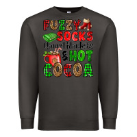Smoke fuzzy socks flannel blankets and hot cocoa Premium Sweatshirt - OliviaCreatesArt