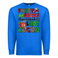 True Royal fuzzy socks flannel blankets and hot cocoa Premium Sweatshirt - OliviaCreatesArt