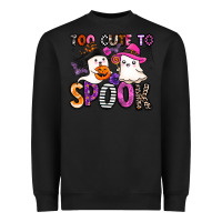 Black too cute to spook Heavyweight Sweatshirt - BarkalooDesign