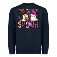 Navy too cute to spook Heavyweight Sweatshirt - BarkalooDesign