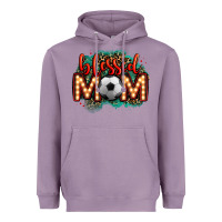 Lavender blessed soccer mom lightbulb letters Heavyweight Hoodie - OliviaCreatesArt