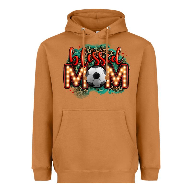 Blessed Soccer Mom Lightbulb Letters Heavyweight Hoodie by OliviaCreatesArt | Teevron