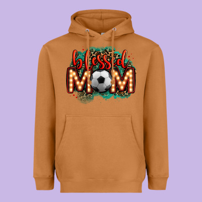 Blessed Soccer Mom Lightbulb Letters Heavyweight Hoodie Designed By Oliviacreatesart