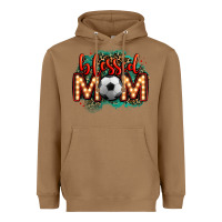Toasted Coconut blessed soccer mom lightbulb letters Heavyweight Hoodie - OliviaCreatesArt