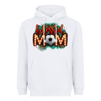 White blessed soccer mom lightbulb letters Heavyweight Hoodie - OliviaCreatesArt