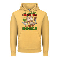 Vintage Mustard all i want for christmas is more books Vintage Hoodie - MaliasSmallBusiness