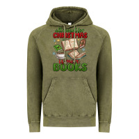 Vintage Olive all i want for christmas is more books Vintage Hoodie - MaliasSmallBusiness