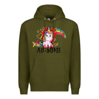 Army Green Au-some Premium Hoodie - CowGirlArtShop