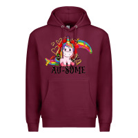 Burgundy Au-some Premium Hoodie - CowGirlArtShop