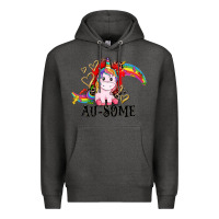 Charcoal Heather Au-some Premium Hoodie - CowGirlArtShop